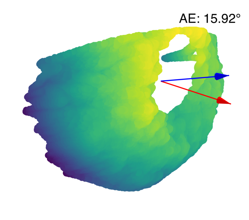 Reconstructed iris without refraction (NR), subject 1.