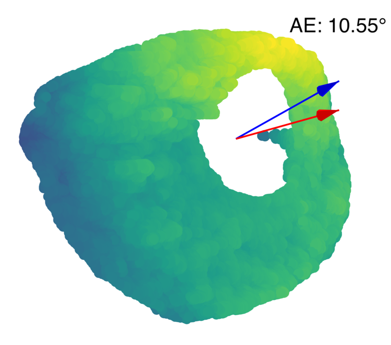 Reconstructed iris without refraction (NR), subject 2.